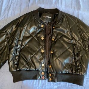 Fashion Nova Black Quilted Utility Jacket
